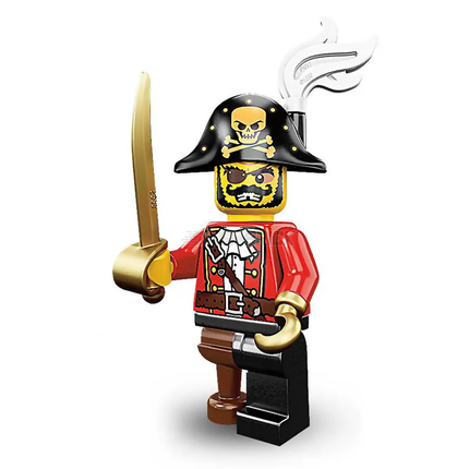 LEGO Collectable Minifigures - Pirate Captain (15 of 16) Series 8