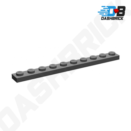 LEGO Plate 1 x 10, Dark Grey [4477] 4257526