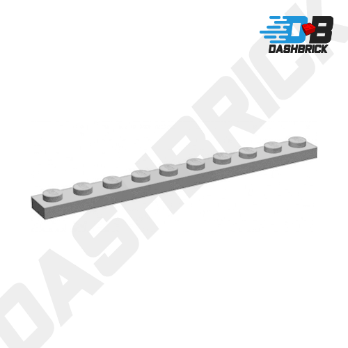 LEGO Plate 1 x 10, Light Grey [4477]