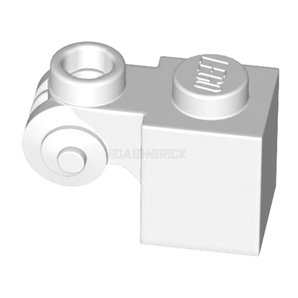 LEGO Brick, Modified 1 x 1 with Scroll with Hollow Stud, White [20310]