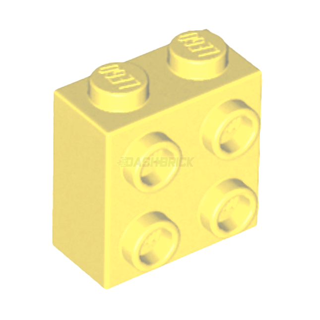 LEGO Brick, Modified 1 x 2 x 1 2/3 with Studs on One Side, Bright Light Yellow [22885]
