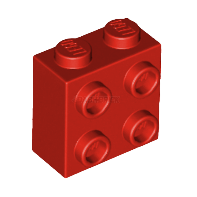 LEGO Brick, Modified 1 x 2 x 1 2/3 with Studs on One Side, Red [22885]