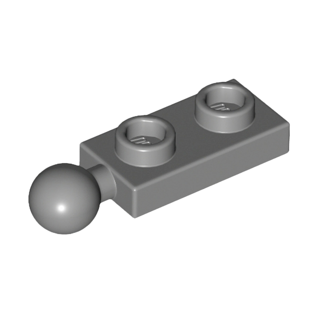 LEGO Plate, Modified 1 x 2 with Tow Ball on End, Dark Grey [22890] 6123814