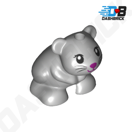 LEGO Animal - Hamster, Gerbil, Guinea Pig, Mouse, Light Grey [24183pb03]