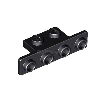 LEGO Bracket 1 x 2 - 1 x 4, Bottom Rounded Corners, Black [28802]