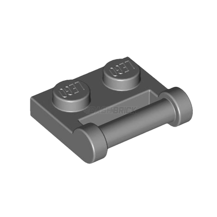 LEGO Plate, Modified 1 x 2, Bar Handle on Side, Closed Ends, Dark Grey [48336] 6146321