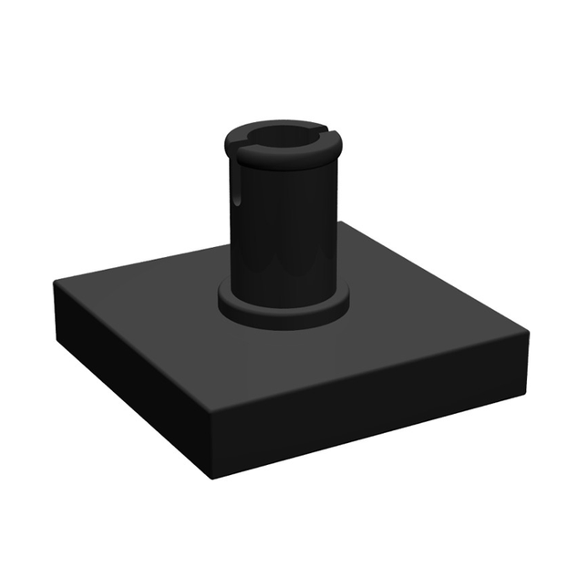 LEGO Tile, Modified 2 x 2 with Pin, Black [2460]