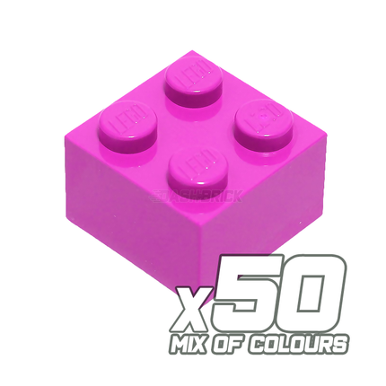 LEGO "Just Bricks - Pack of 50" - 2 x 2 Bricks [3003] Assorted Colours