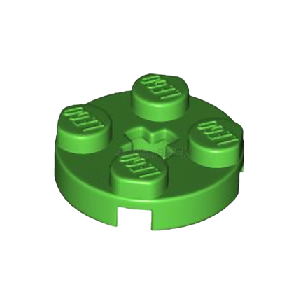 LEGO Plate, Round 2 x 2 with Axle Hole, Bright Green [4032]