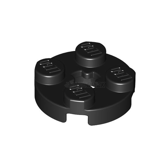 LEGO Plate, Round 2 x 2 with Axle Hole, Black [4032] 403226