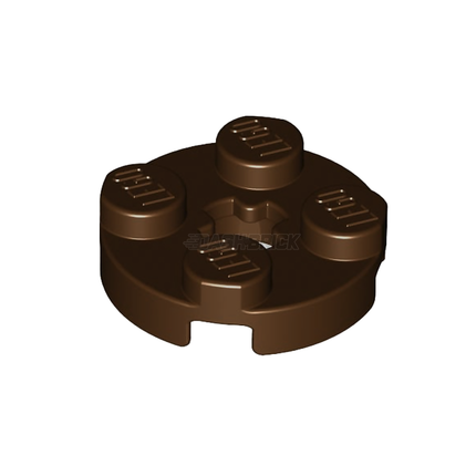 LEGO Plate, Round 2 x 2 with Axle Hole, Dark Brown (Barrel Lid) [4032]