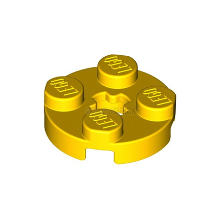 LEGO Plate, Round 2 x 2 with Axle Hole, Yellow [4032]