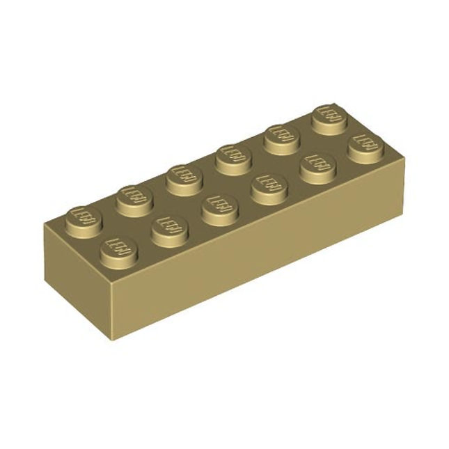 LEGO Brick 2 x 6, Tan [2456] 4181134