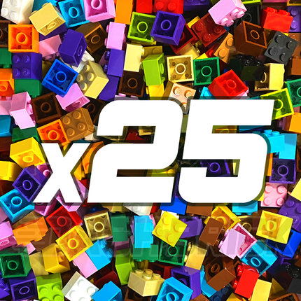 LEGO "Just Bricks - Pack of 25" - 2 x 2 Bricks [3003] Assorted Colours