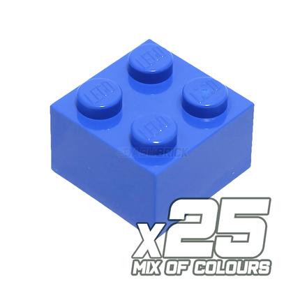 LEGO "Just Bricks - Pack of 25" - 2 x 2 Bricks [3003] Assorted Colours