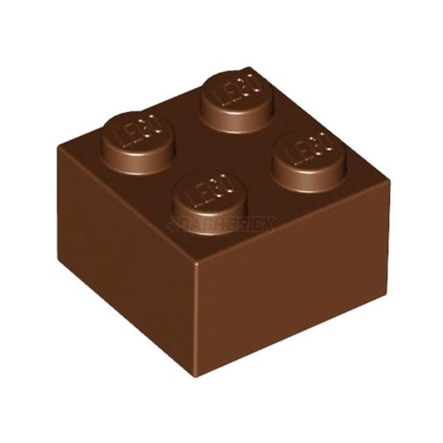 LEGO Brick, 2 x 2, Reddish Brown [3003]