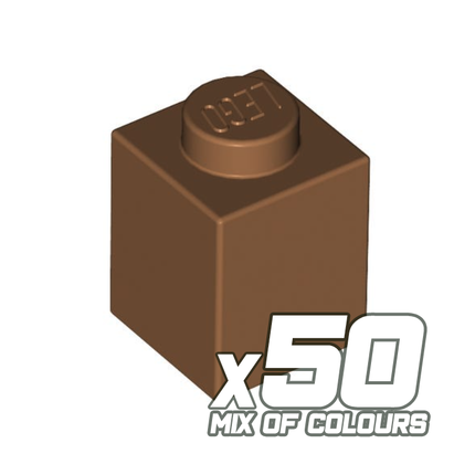 LEGO "Just Bricks - Pack of 50" - 1 x 1 Bricks [3005] Assorted Colours