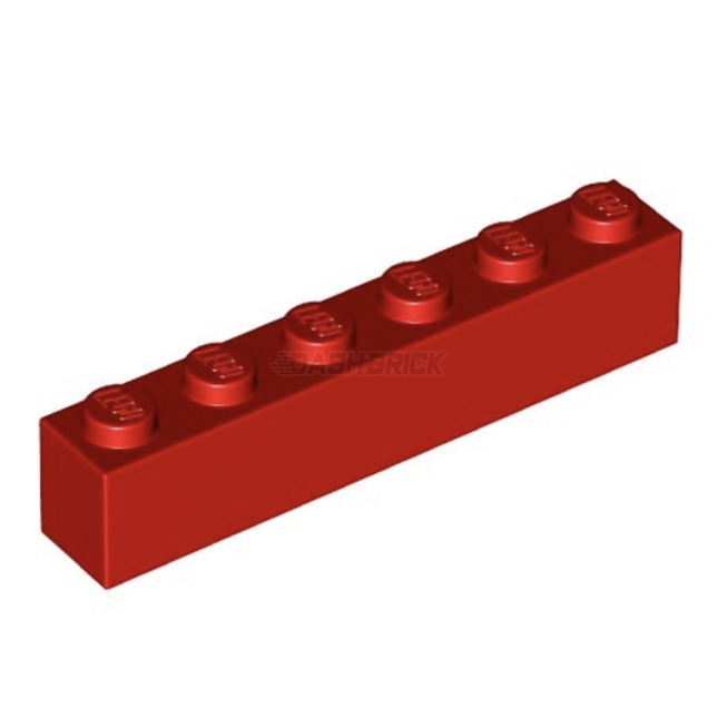 LEGO Brick, 1 x 6, Red [3009]