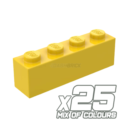 LEGO "Just Bricks - Pack of 25" - 1 x 4 Bricks [3010] Assorted Colours