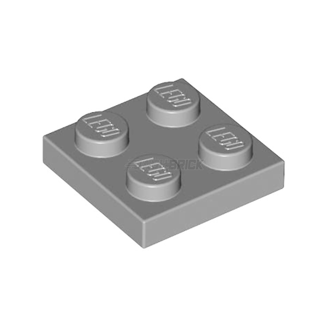LEGO Plate, 2 x 2, Light Grey [3022] 4211397