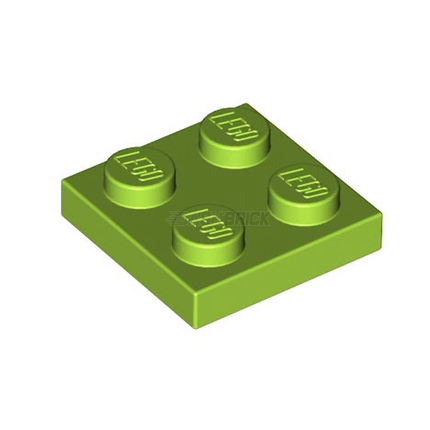 LEGO Plate, 2 x 2, Lime Green [3022] 4122443
