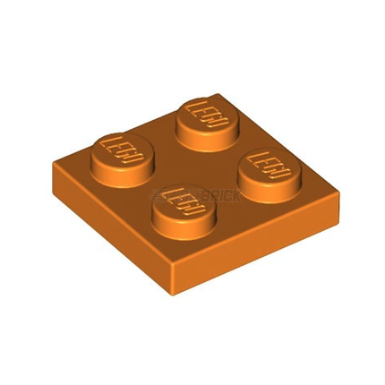 LEGO Plate, 2 x 2, Orange [3022]
