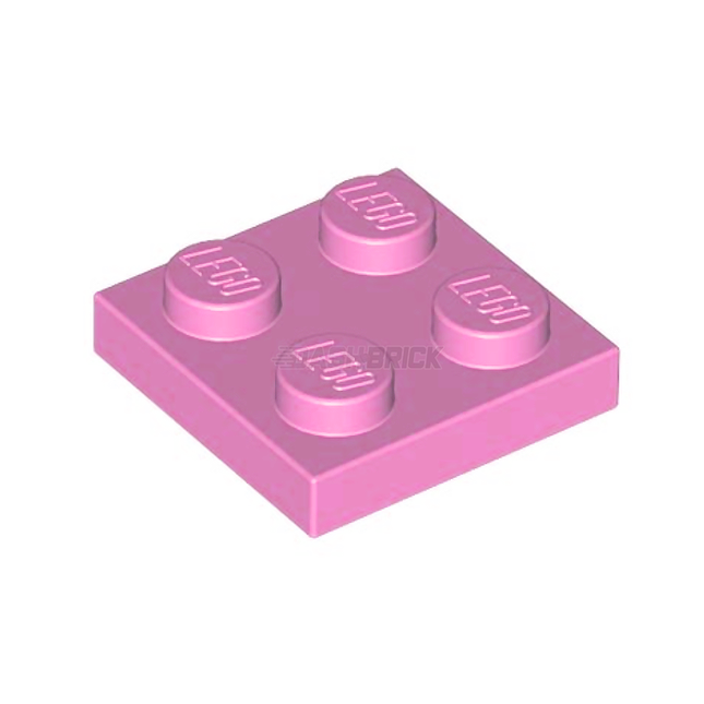LEGO Plate, 2 x 2, Bright Pink [3022]