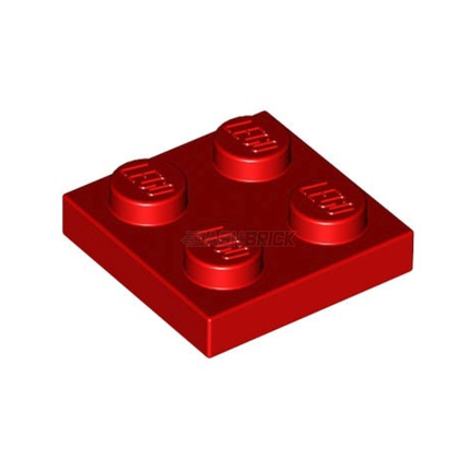 LEGO Plate, 2 x 2, Red [3022]