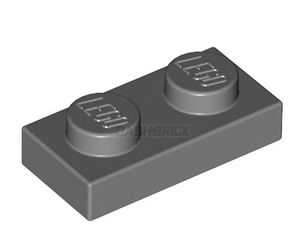LEGO Plate, 1 x 2, Dark Grey [3023] 4211063