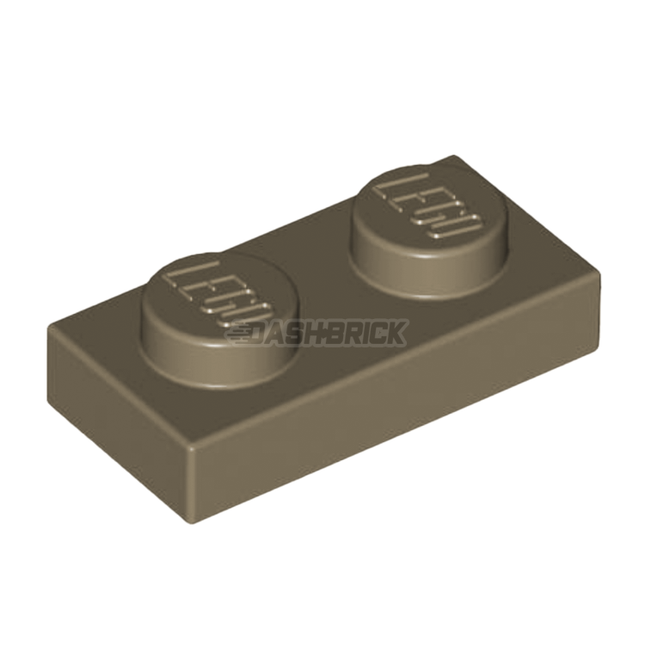 LEGO Plate, 1 x 2, Dark Tan [3023] 4528604