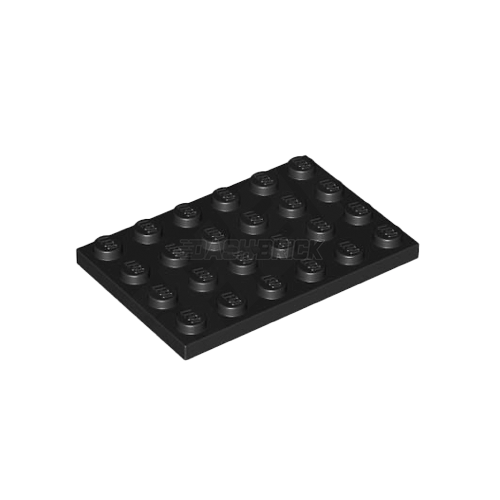 LEGO Plate 4 x 6, Black [3032] 303226
