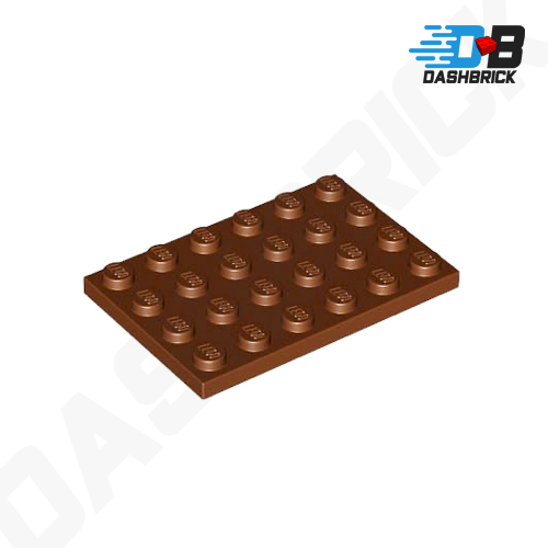 LEGO® Plate 4 x 6, Reddish Brown [3032]