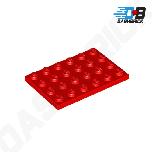 LEGO Plate 4 x 6, Red [3032]