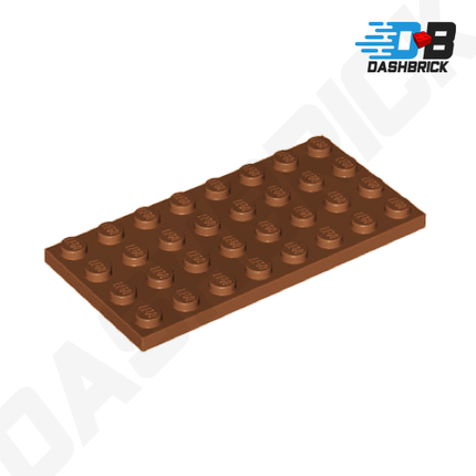 LEGO Plate 4 x 8, Reddish Brown [3035]