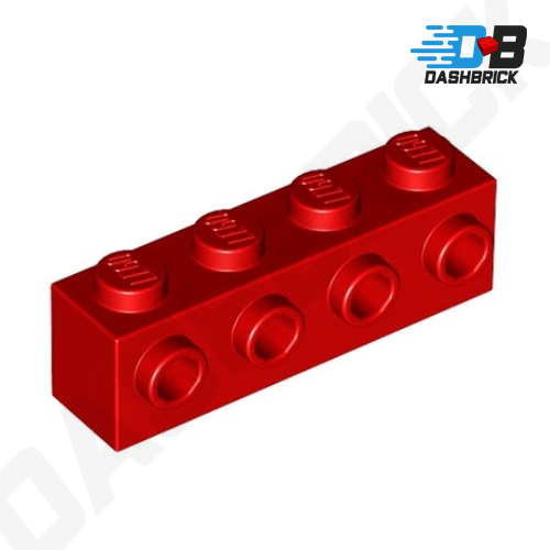 LEGO Brick, Modified 1 x 4, 4 Studs on 1 Side, Red [30414]