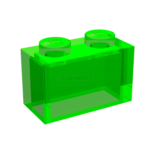LEGO Brick 1 x 2, Trans-Green [3065]