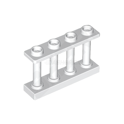 LEGO Fence 1 x 4 x 2 Spindled with 4 Studs, White [15332] 6047813