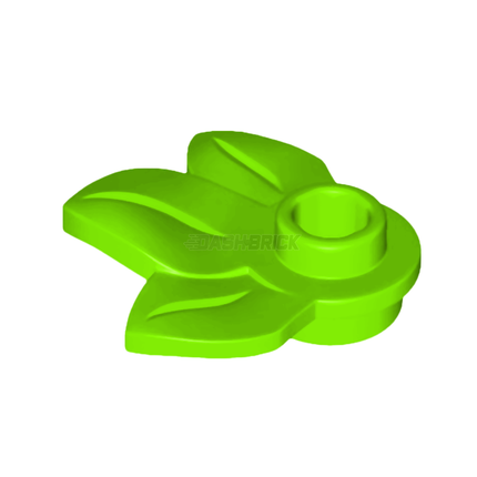 LEGO Plant Plate, Round 1 x 1 with 3 Leaves, Lime Green [32607]