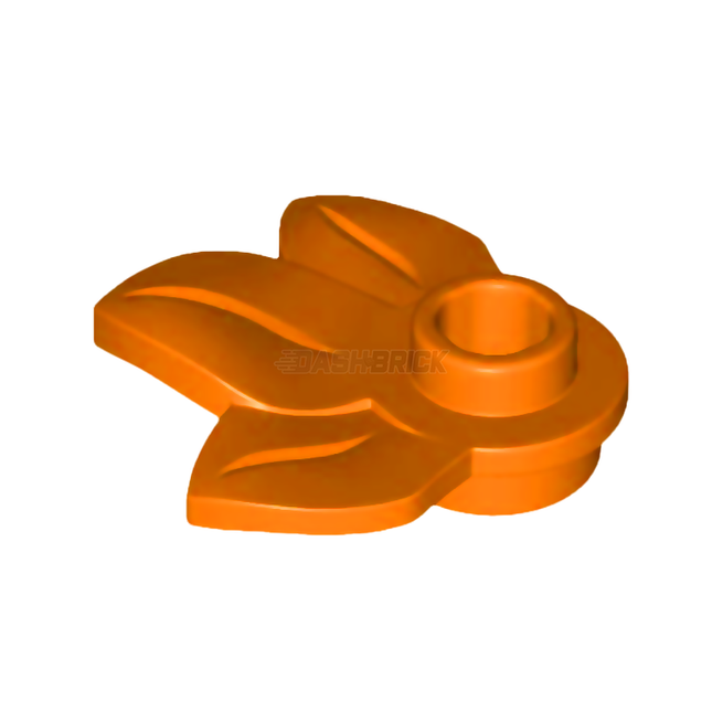 LEGO Plant Plate, Round 1 x 1 with 3 Leaves, Orange [32607] 6253884