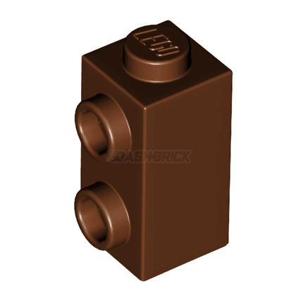 LEGO Brick, Modified 1 x 1 x 1 2/3 with Studs on Side, Reddish Brown [32952]