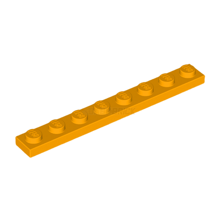 LEGO Plate 1 x 8, Bright Light Orange [3460] 6192205