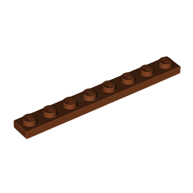 LEGO Plate 1 x 8, Reddish Brown [3460]
