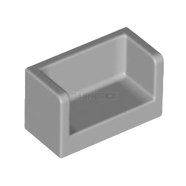 LEGO Panel 1 x 2 x 1, Rounded Corners and 2 Sides, Light Grey [23969]