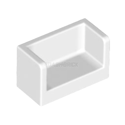 LEGO Panel 1 x 2 x 1, Rounded Corners and 2 Sides, White [23969]