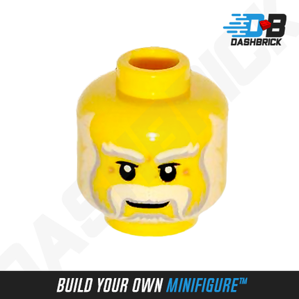 LEGO Minifigure Part - Head, Male, White Full Beard, Thick Moustache [3626cpb1004]