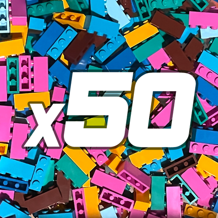 LEGO "Just Bricks - Pack of 50" - 1 x 3 Bricks [3622] Assorted Colours