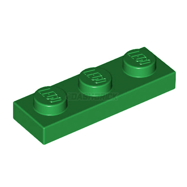 LEGO Plate, 1 x 3, Green [3623]
