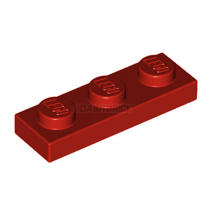 LEGO Plate, 1 x 3, Red [3623]