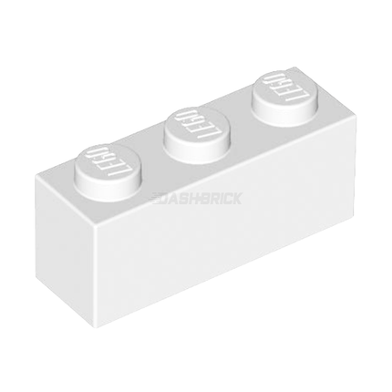 LEGO Brick 1 x 3, White [3622]
