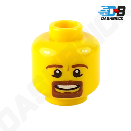 LEGO Minifigure Head - Male Brown Beard/Goatee